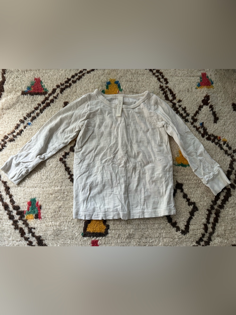 Childhoods Clothing cream long sleeve tee, 3T